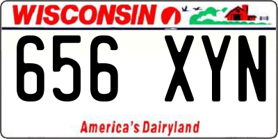 WI license plate 656XYN