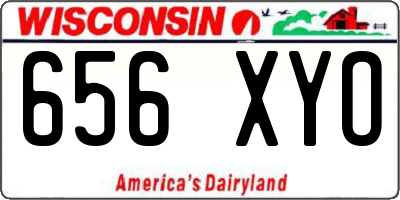 WI license plate 656XYO
