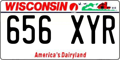 WI license plate 656XYR