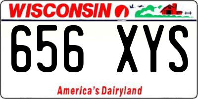 WI license plate 656XYS