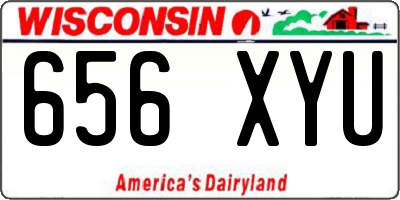 WI license plate 656XYU