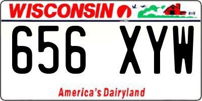 WI license plate 656XYW