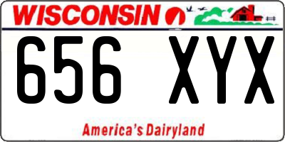 WI license plate 656XYX