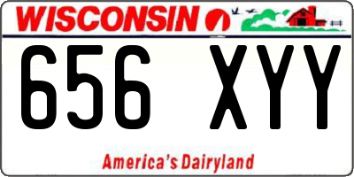 WI license plate 656XYY