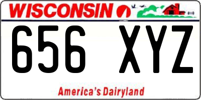 WI license plate 656XYZ