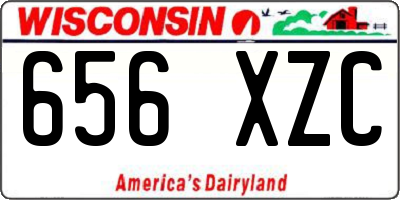 WI license plate 656XZC