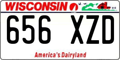 WI license plate 656XZD