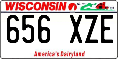 WI license plate 656XZE