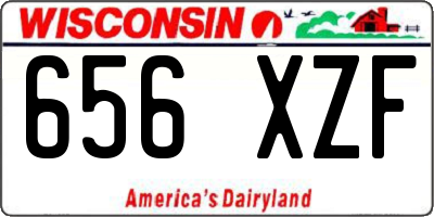 WI license plate 656XZF