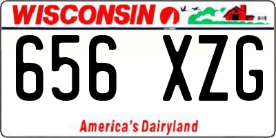 WI license plate 656XZG