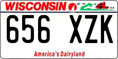 WI license plate 656XZK