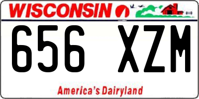 WI license plate 656XZM
