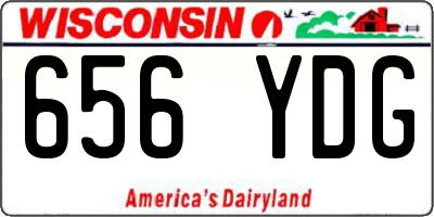 WI license plate 656YDG