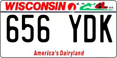 WI license plate 656YDK