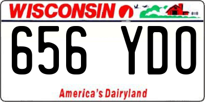 WI license plate 656YDO