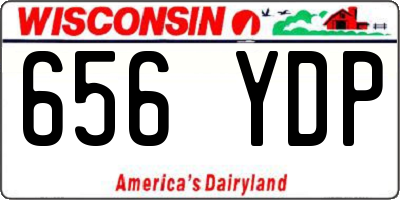 WI license plate 656YDP