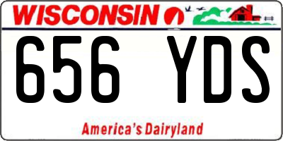 WI license plate 656YDS