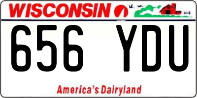 WI license plate 656YDU