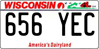 WI license plate 656YEC