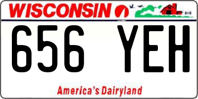 WI license plate 656YEH