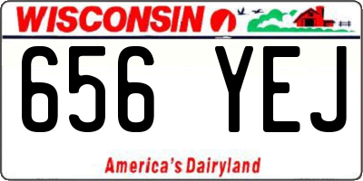 WI license plate 656YEJ
