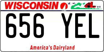 WI license plate 656YEL