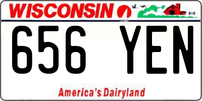 WI license plate 656YEN
