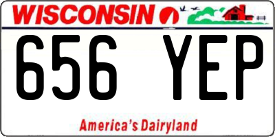 WI license plate 656YEP