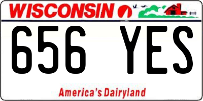 WI license plate 656YES