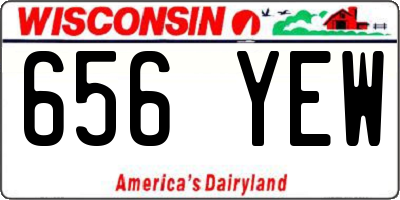 WI license plate 656YEW