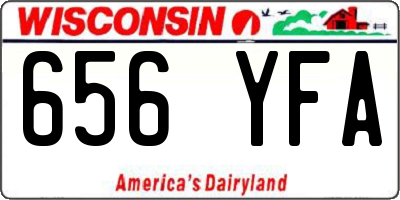 WI license plate 656YFA