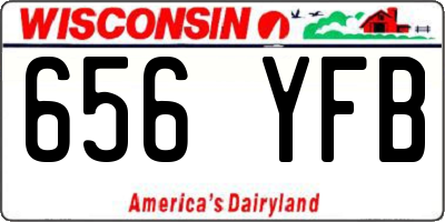 WI license plate 656YFB