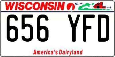WI license plate 656YFD