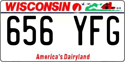 WI license plate 656YFG