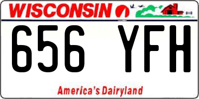 WI license plate 656YFH
