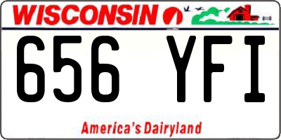 WI license plate 656YFI