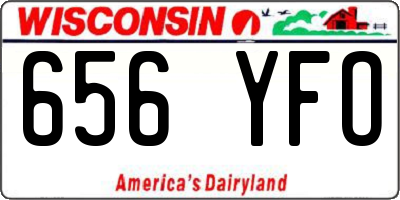 WI license plate 656YFO