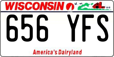 WI license plate 656YFS