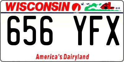 WI license plate 656YFX