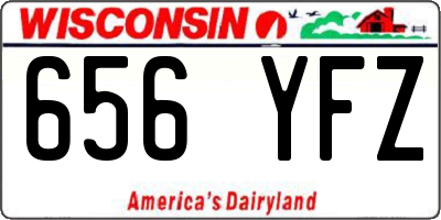 WI license plate 656YFZ