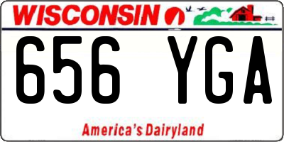 WI license plate 656YGA