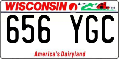 WI license plate 656YGC