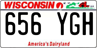 WI license plate 656YGH