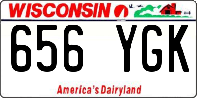WI license plate 656YGK