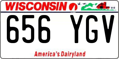 WI license plate 656YGV