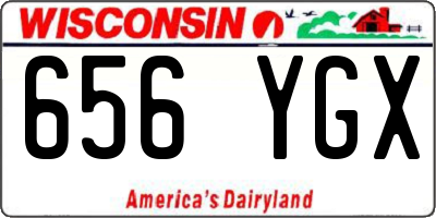 WI license plate 656YGX