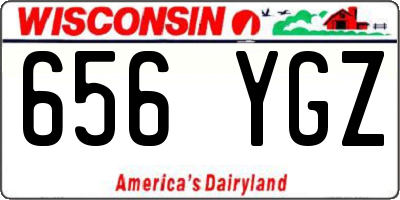 WI license plate 656YGZ