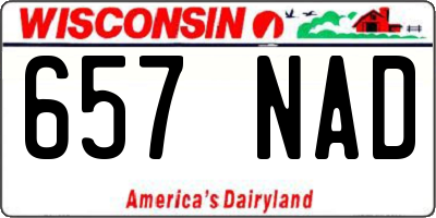 WI license plate 657NAD