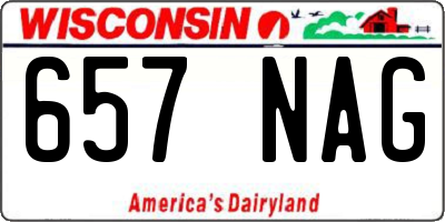 WI license plate 657NAG