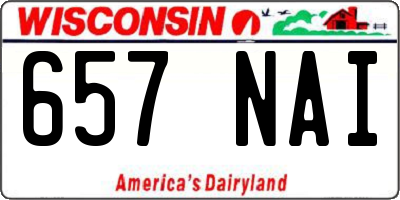 WI license plate 657NAI